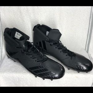 ADIDAS MENS FOOTBALL CLEATS BLACK SZ 17 NWOT